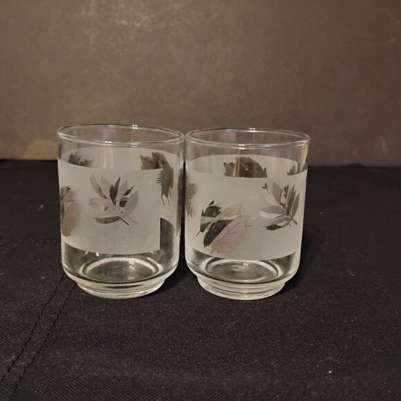 Libbey Silver Foliage Juice Glass, set of 2 MCM - Picture 1 of 4